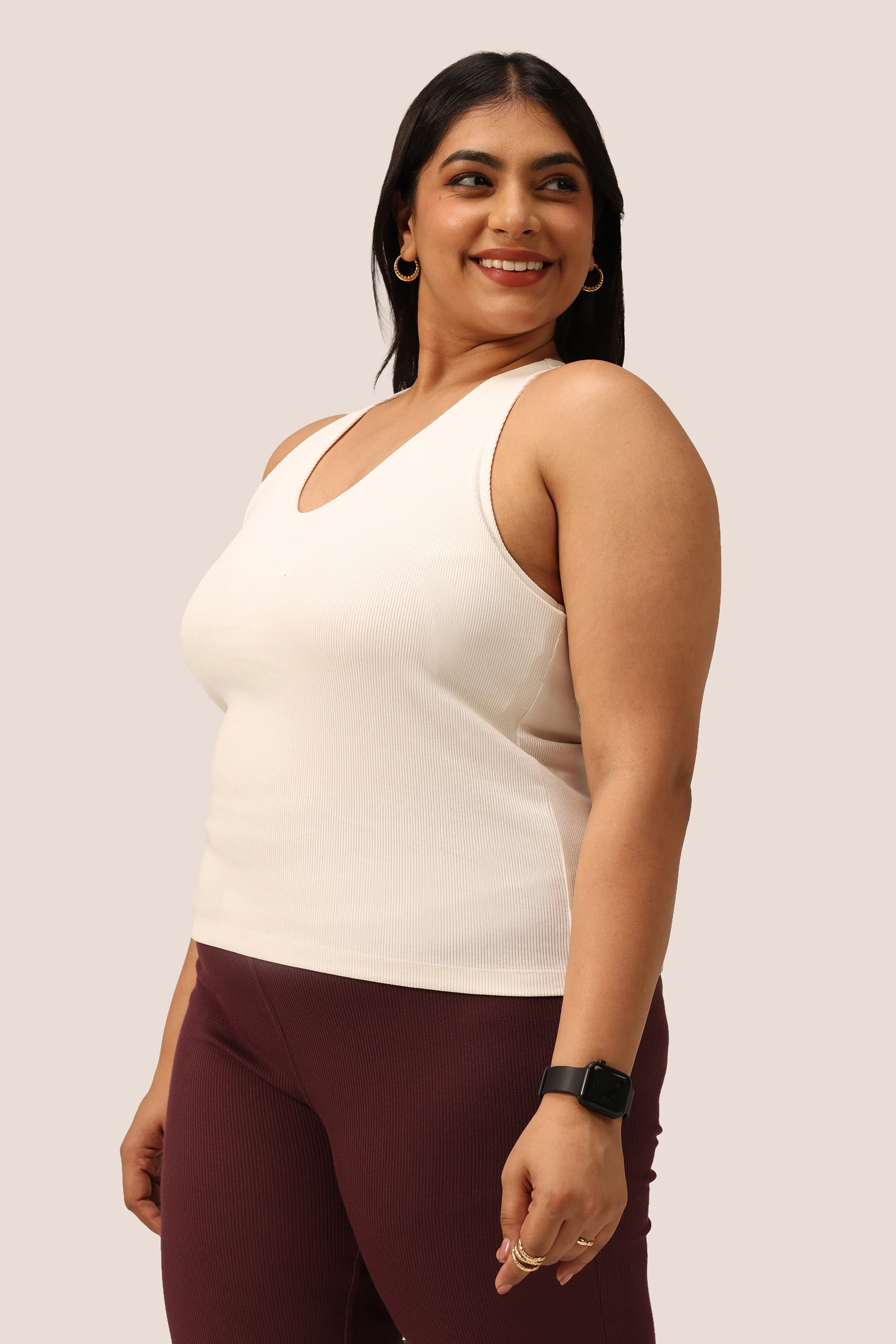 Blissentials V- Neck Racerback Built In Bra Top - Image 36