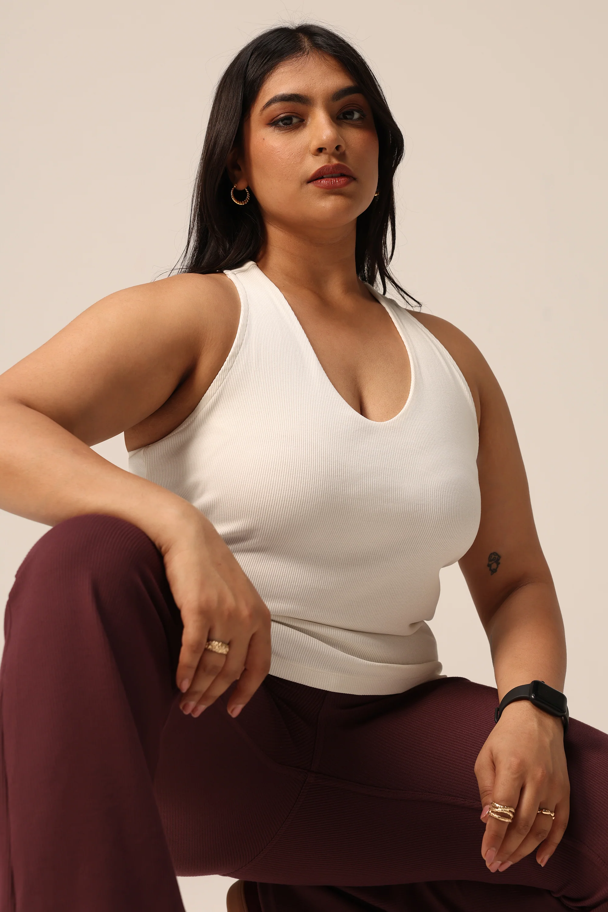 Blissentials V- Neck Racerback Built In Bra Top - Image 40