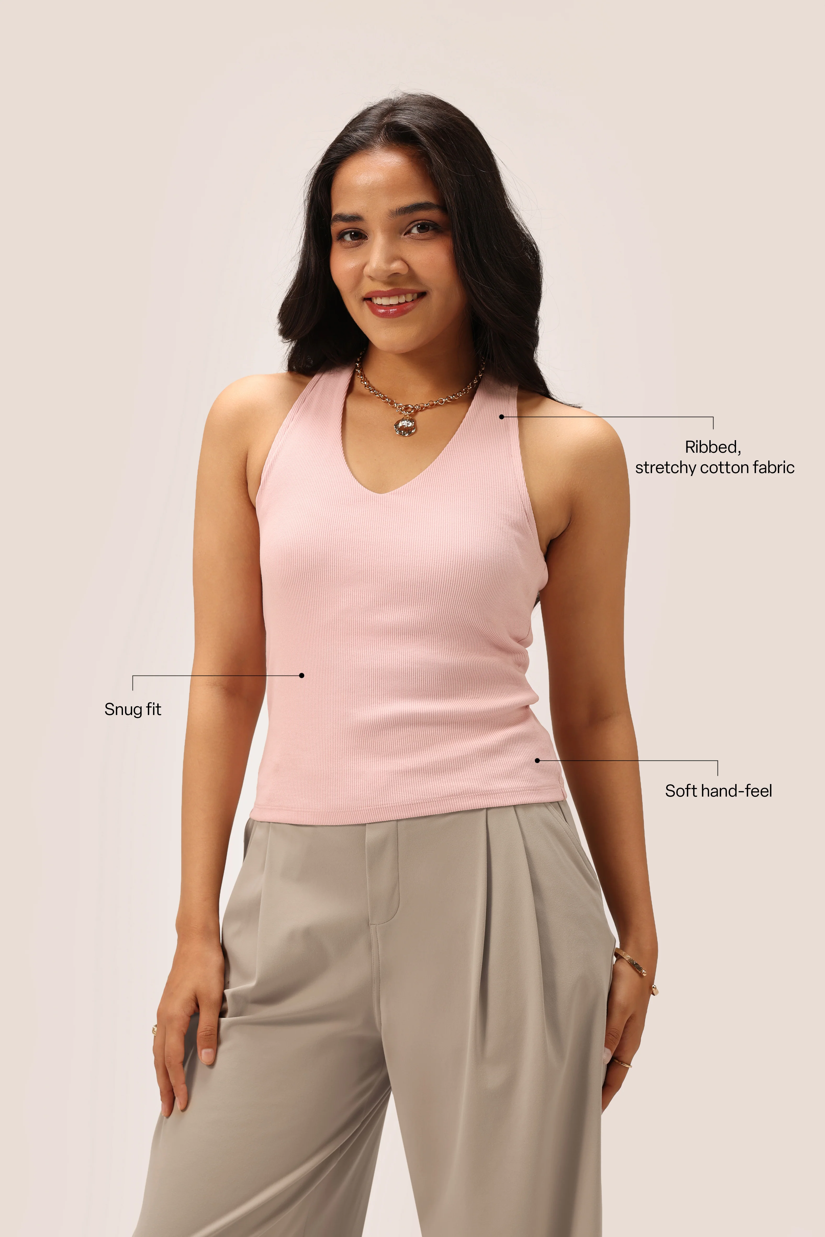 Blissentials V- Neck Racerback Built In Bra Top - Image 51