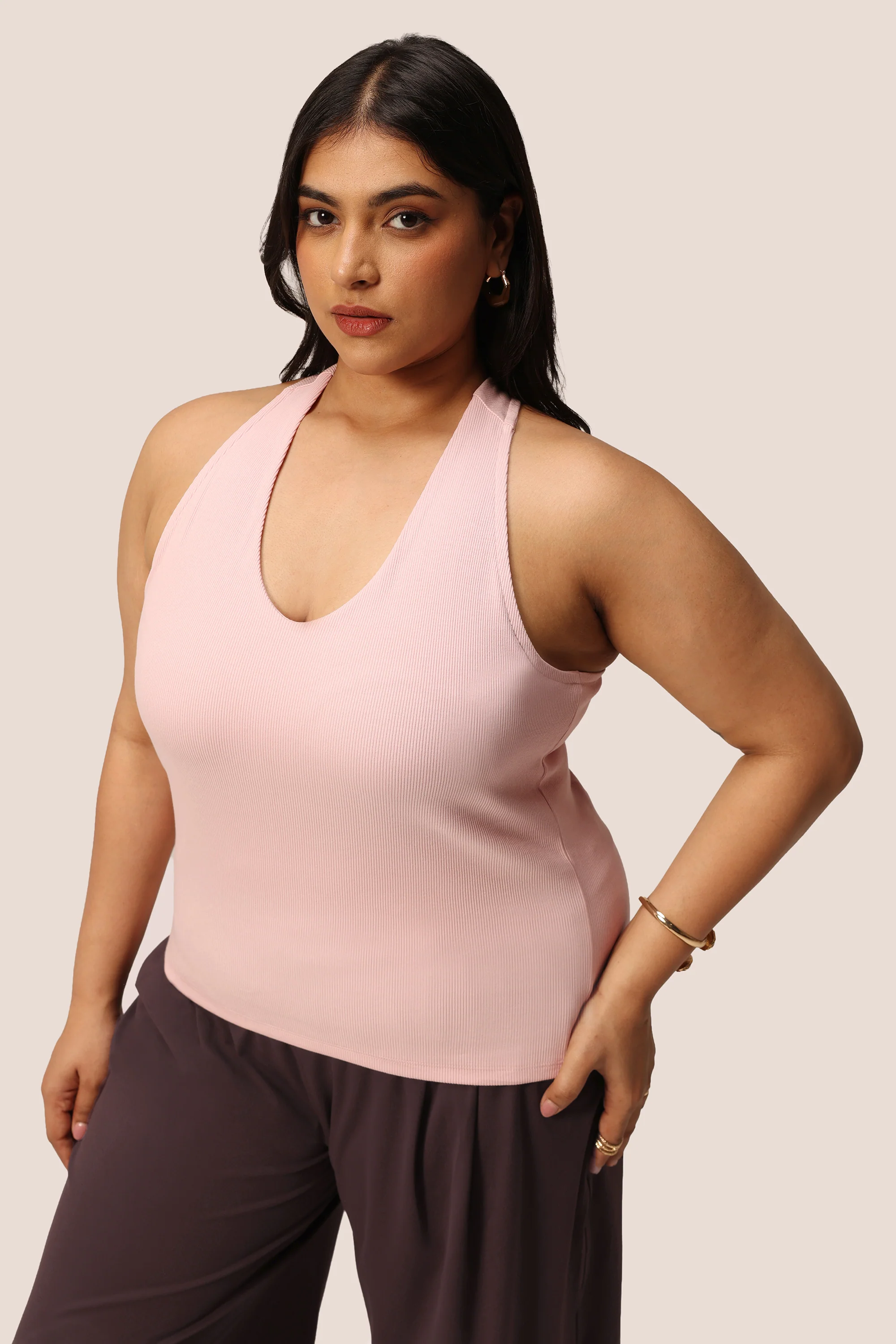 Blissentials V- Neck Racerback Built In Bra Top - Image 56
