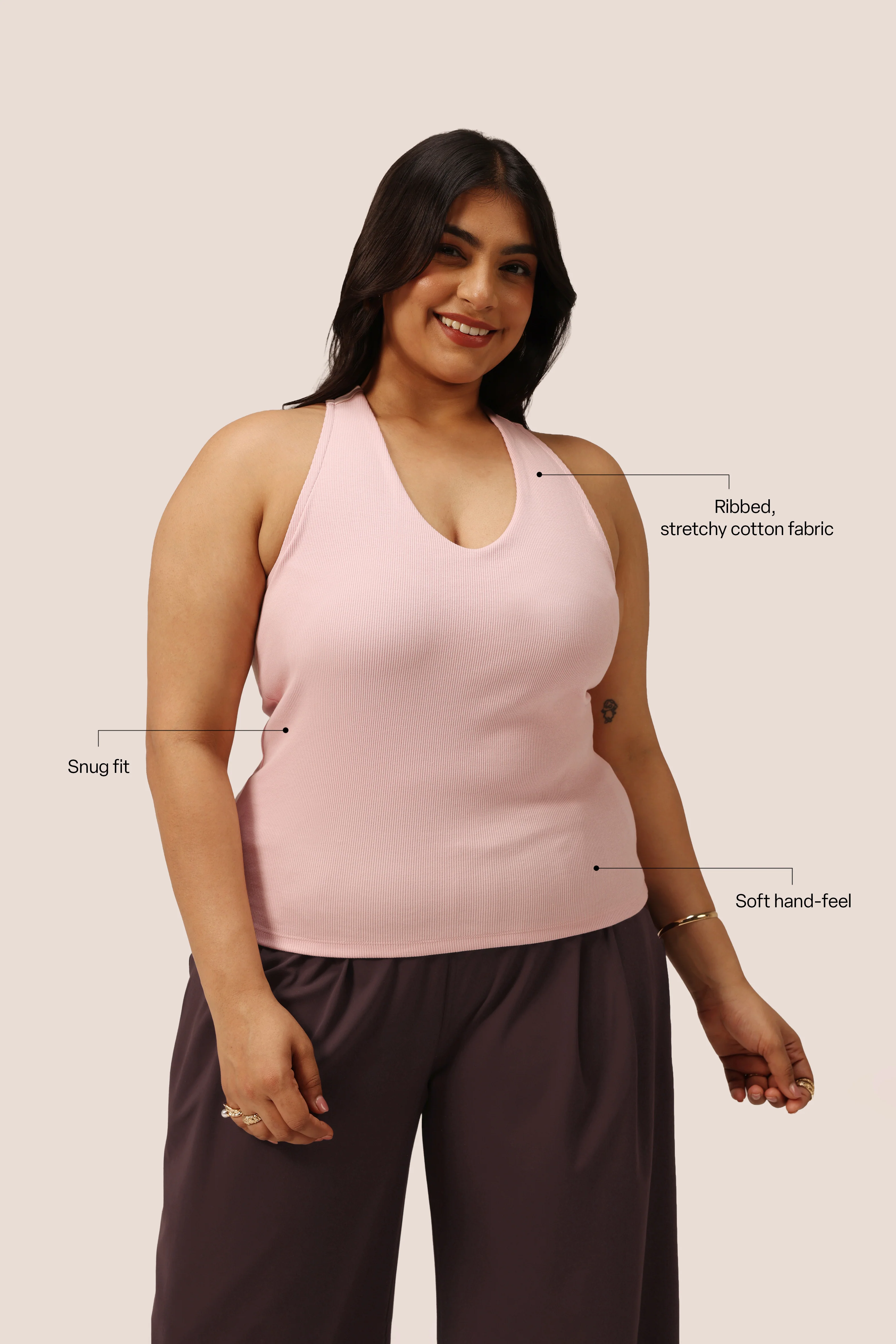 Blissentials V- Neck Racerback Built In Bra Top - Image 59