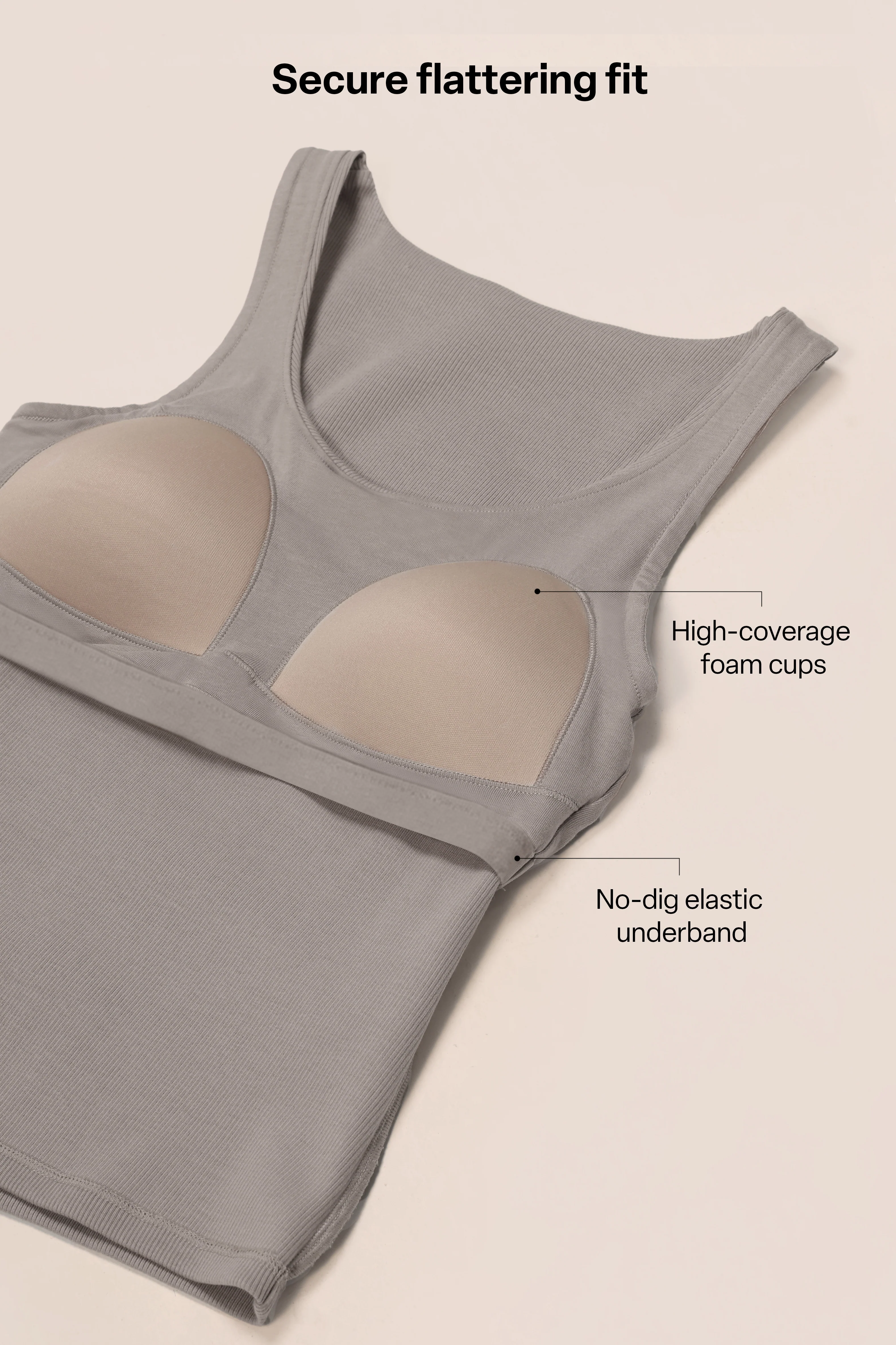Blissentials V- Neck Racerback Built In Bra Top - Image 6