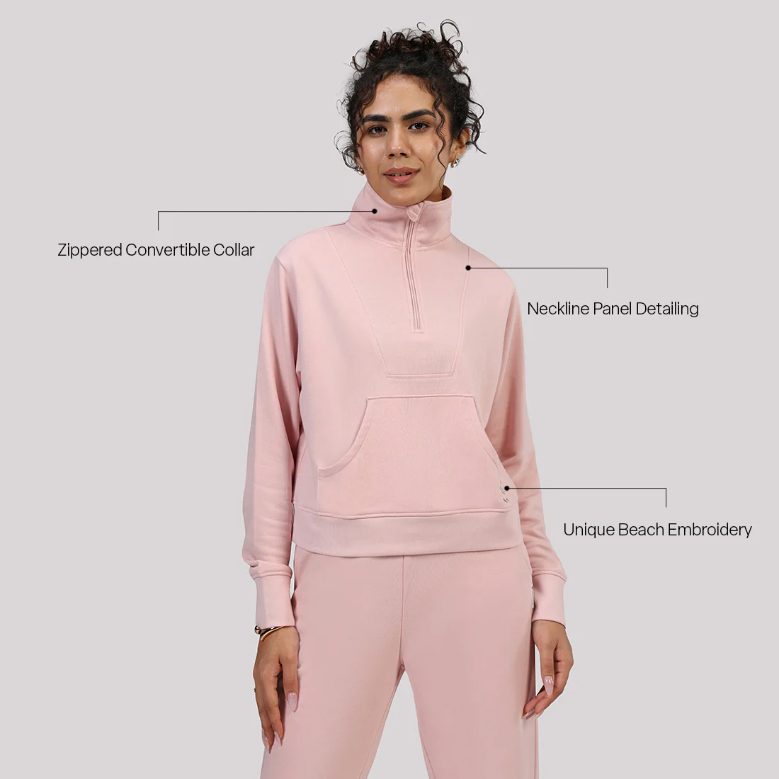 BlissTerry™ Cotton Pullover with Zipper - Image 106