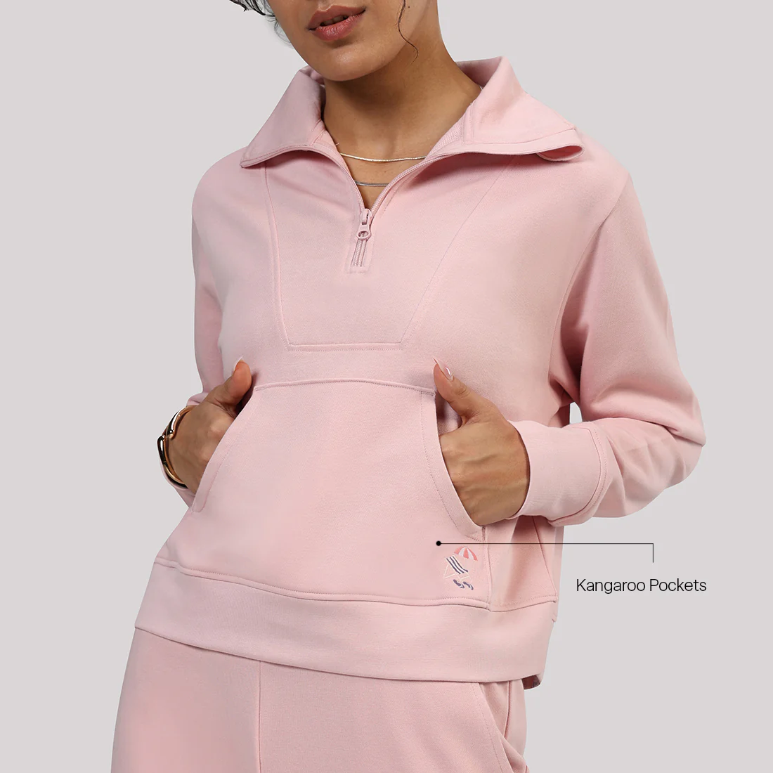 BlissTerry™ Cotton Pullover with Zipper - Image 111