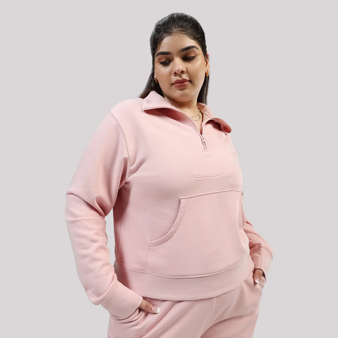 BlissTerry™ Cotton Pullover with Zipper - Image 124