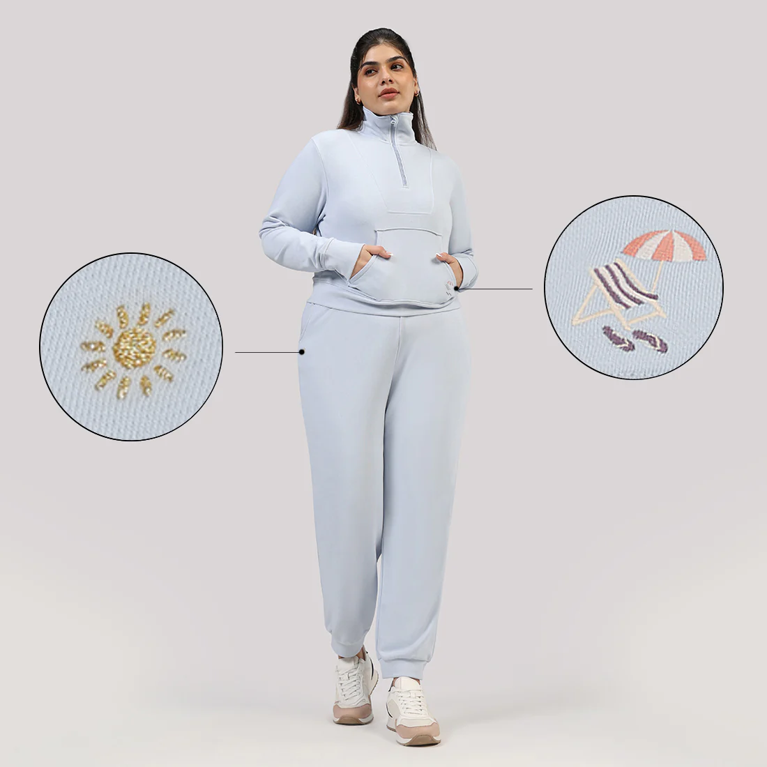 BlissTerry™ Cotton Pullover with Zipper - Image 145