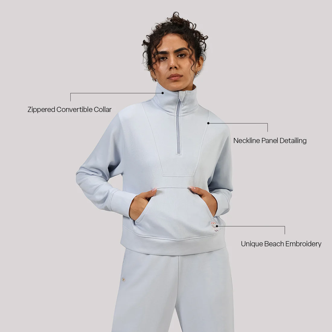BlissTerry™ Cotton Pullover with Zipper - Image 41