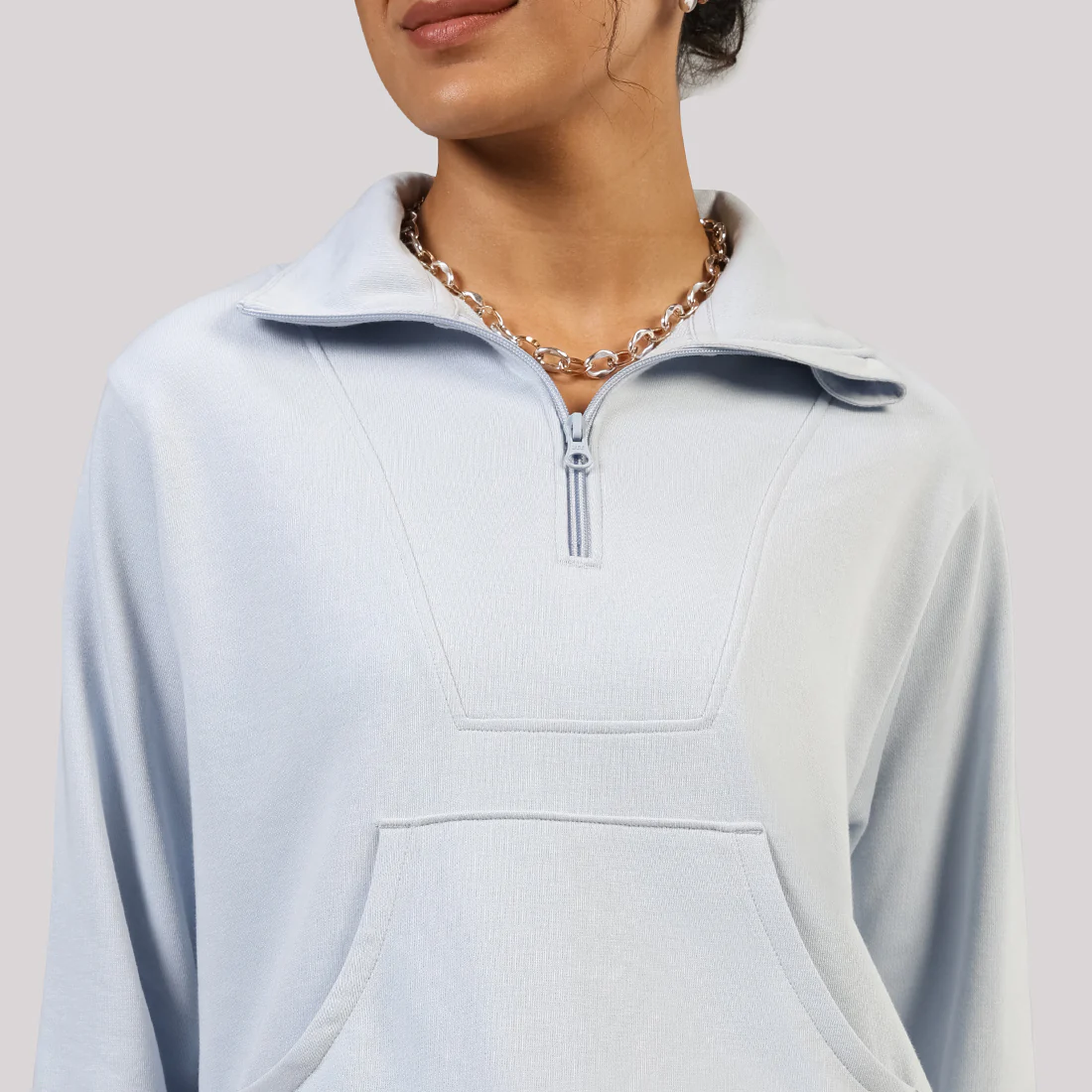 BlissTerry™ Cotton Pullover with Zipper - Image 48