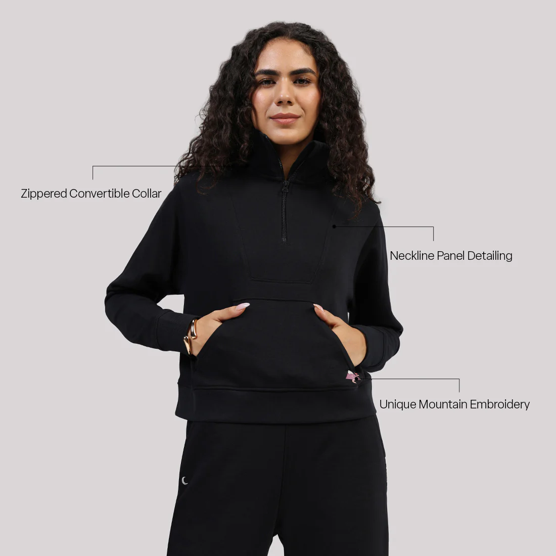 BlissTerry™ Cotton Pullover with Zipper - Image 5