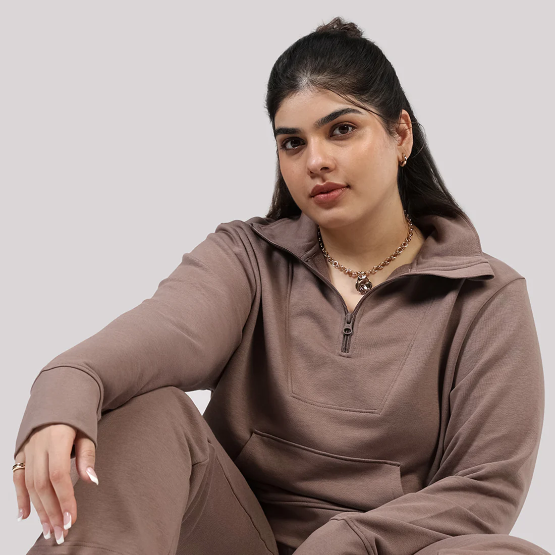 BlissTerry™ Cotton Pullover with Zipper - Image 92