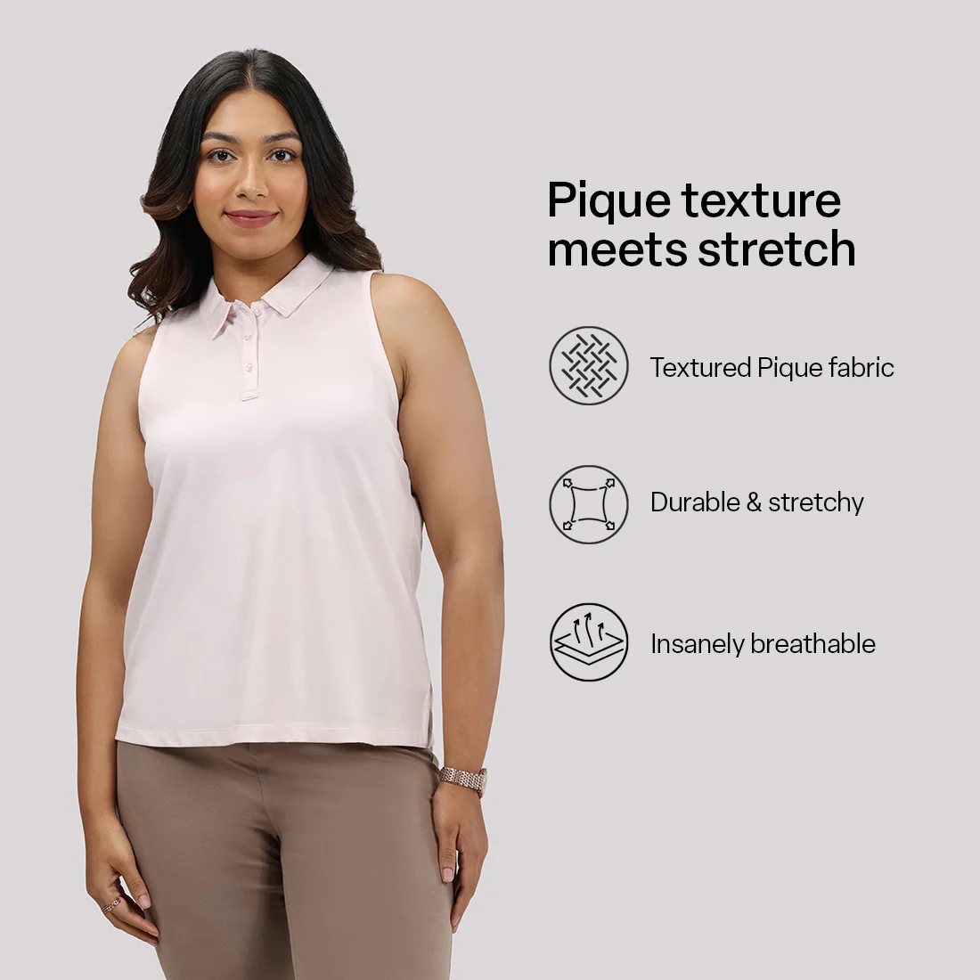 Classic Pique Sleeveless Polo - Image 13
