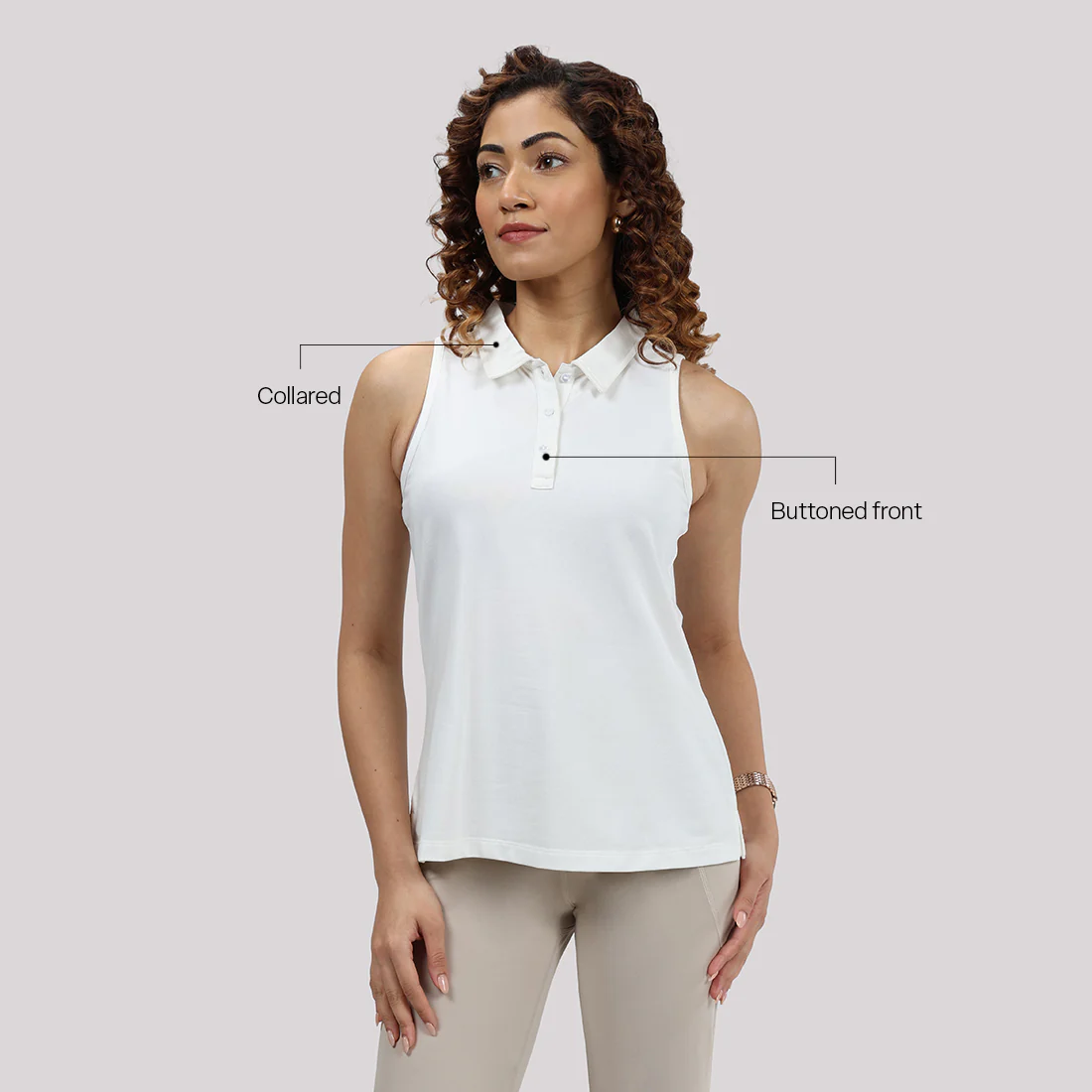 Classic Pique Sleeveless Polo - Image 19