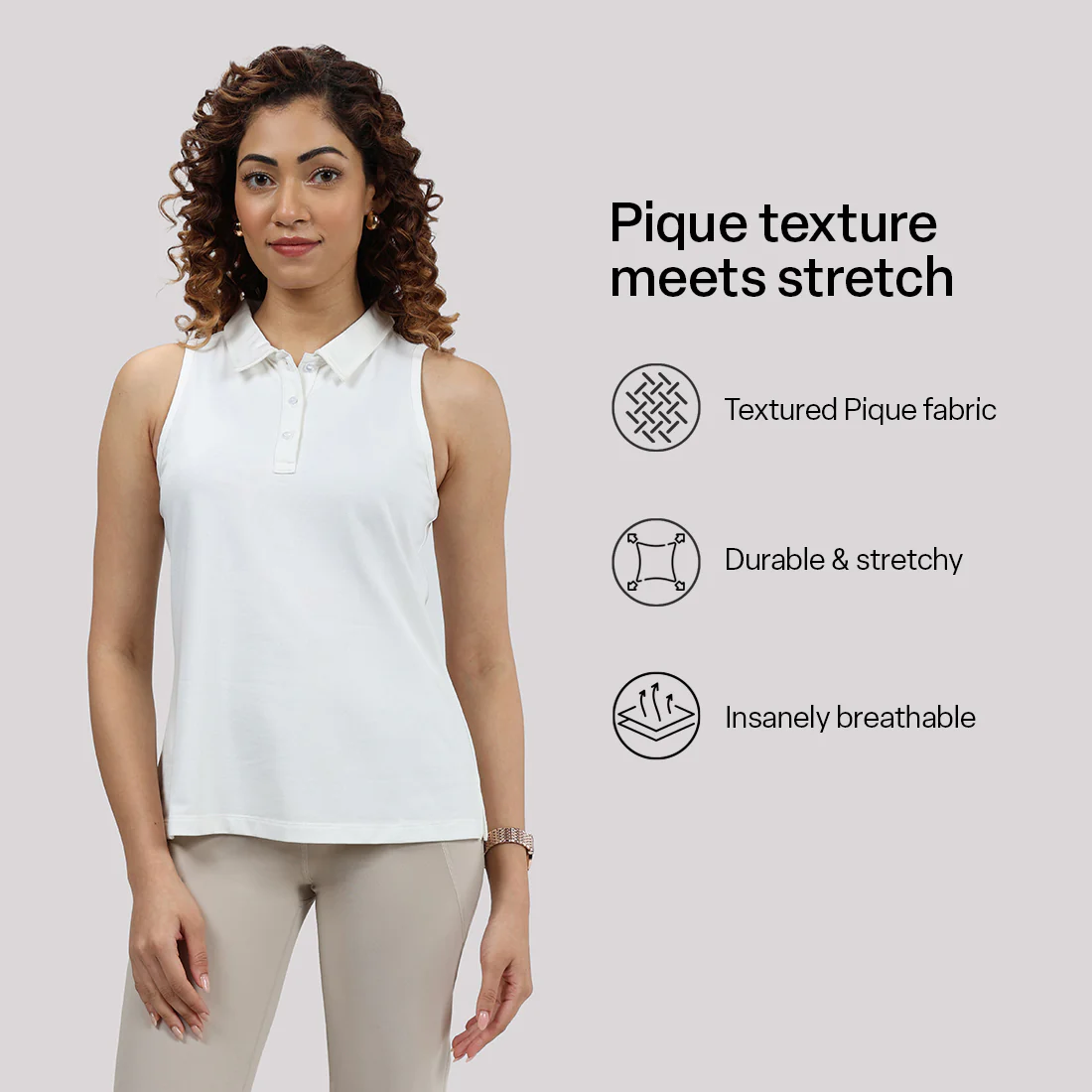 Classic Pique Sleeveless Polo - Image 22