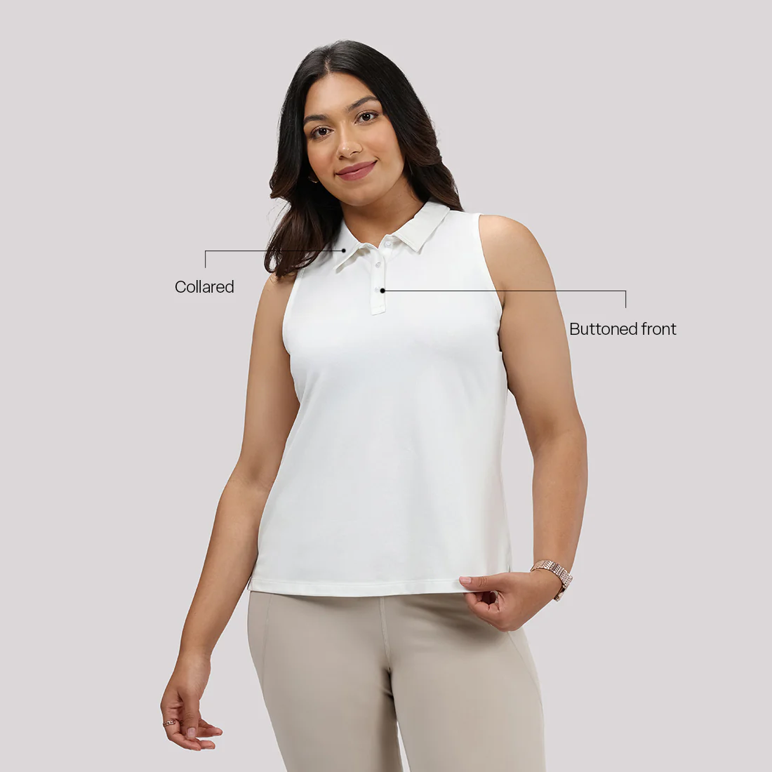 Classic Pique Sleeveless Polo - Image 23