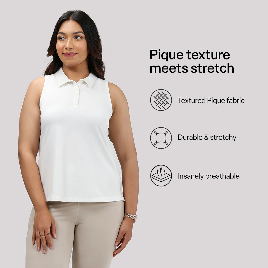 Classic Pique Sleeveless Polo - Image 25