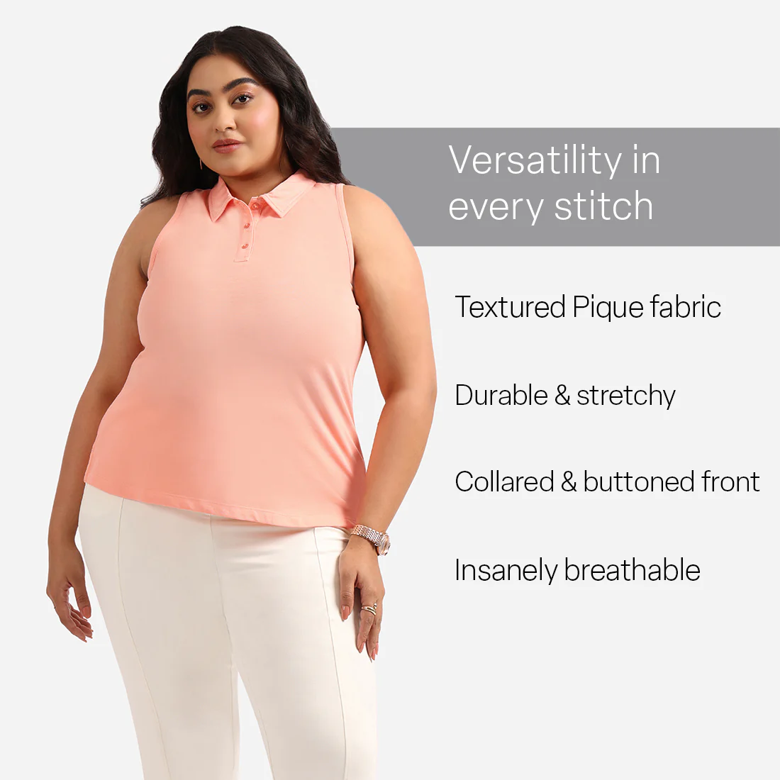 Classic Pique Sleeveless Tank - Image 28