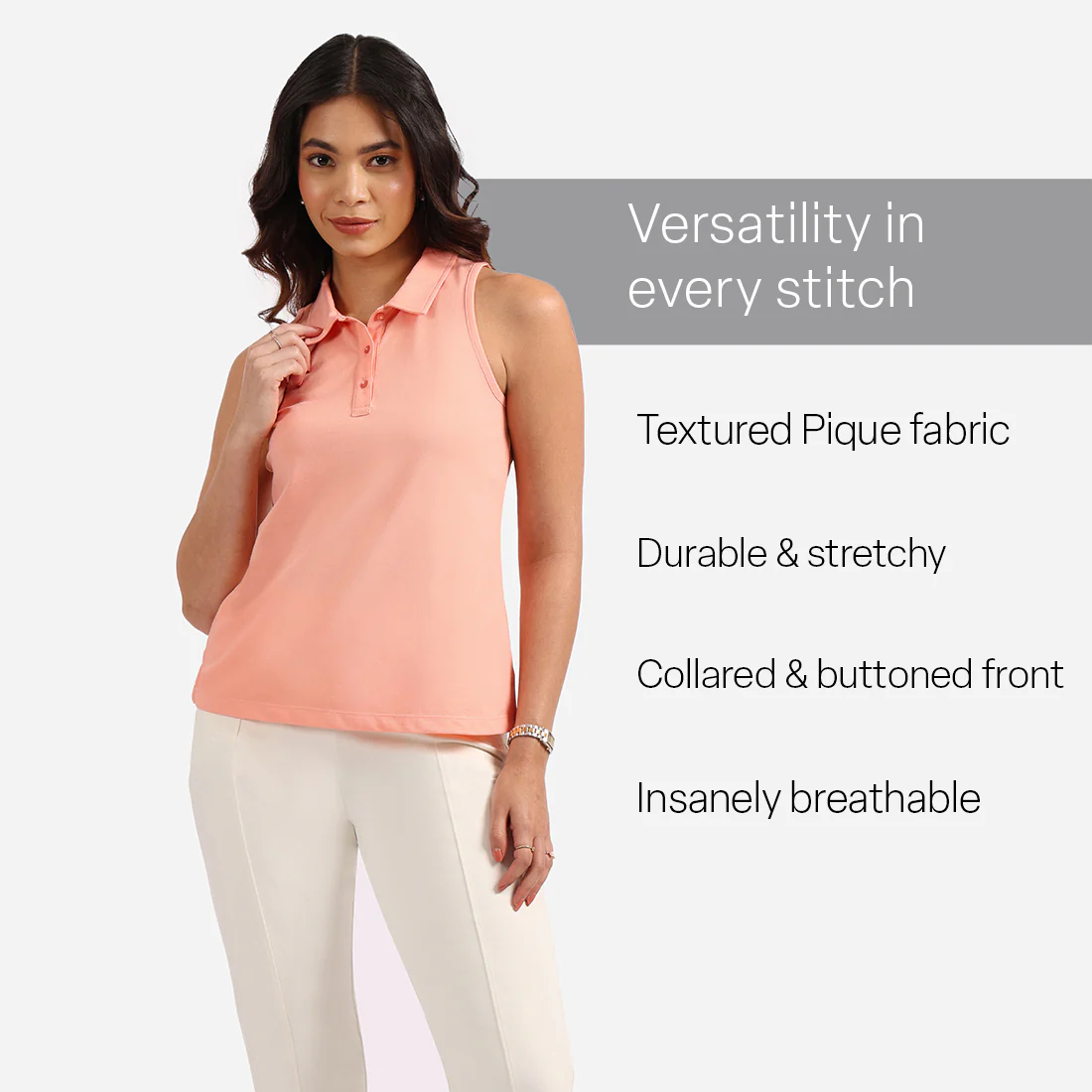 Classic Pique Sleeveless Tank - Image 32