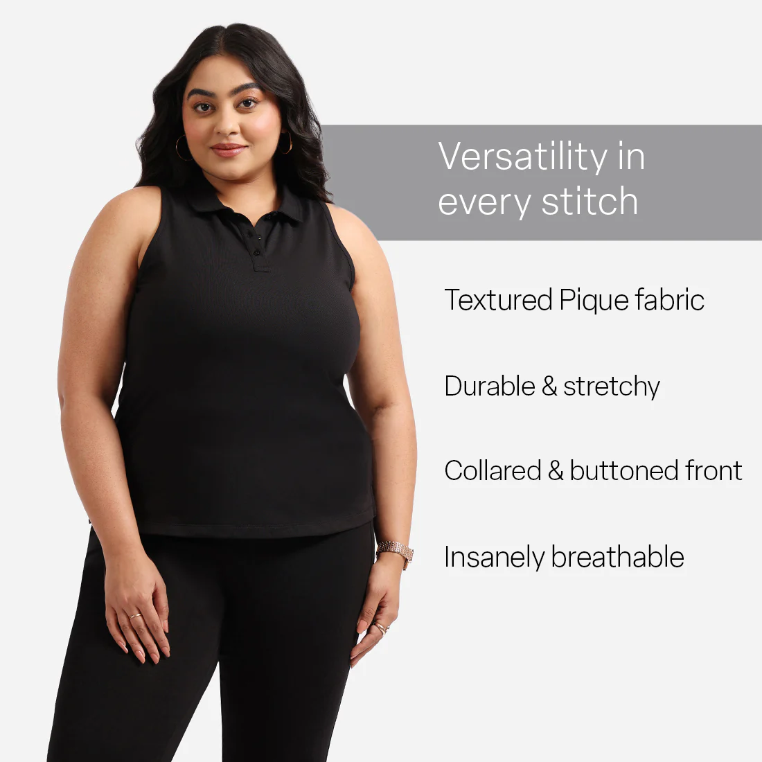 Classic Pique Sleeveless Tank - Image 6