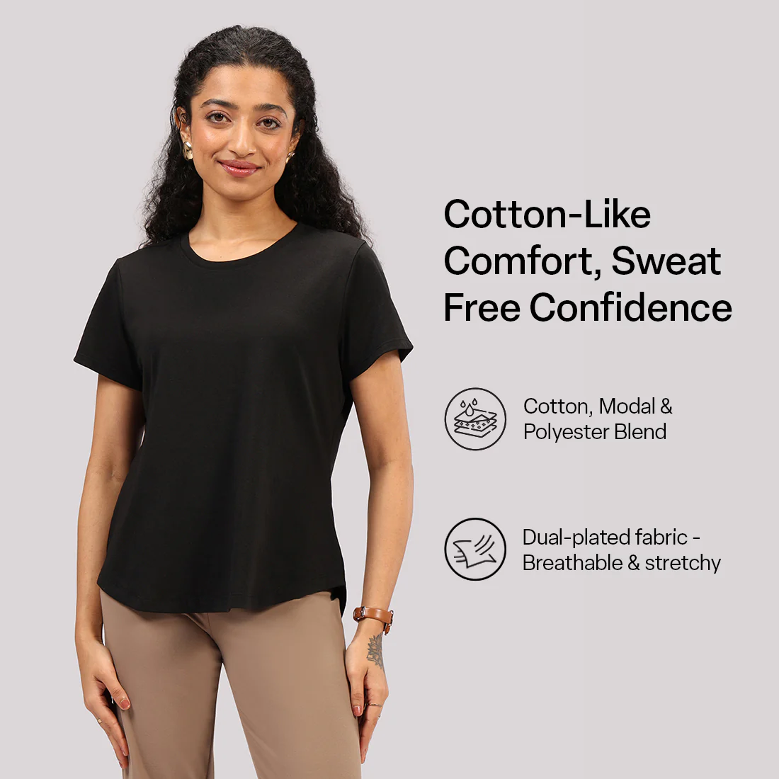 Cotton Pro Curved Hem Tee - Image 11