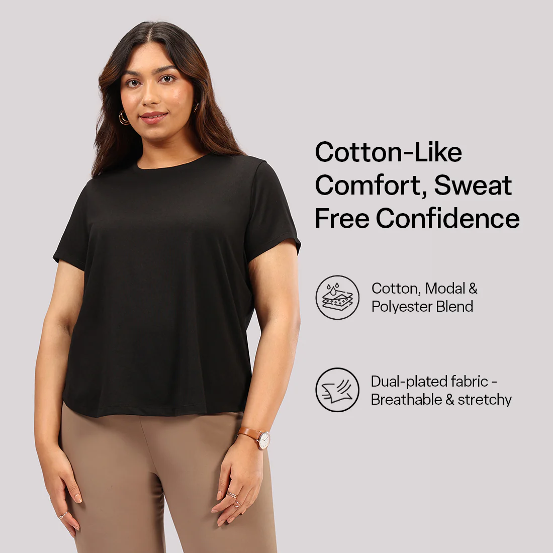 Cotton Pro Curved Hem Tee - Image 18
