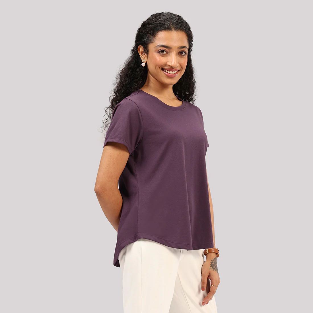 Cotton Pro Curved Hem Tee - Image 19