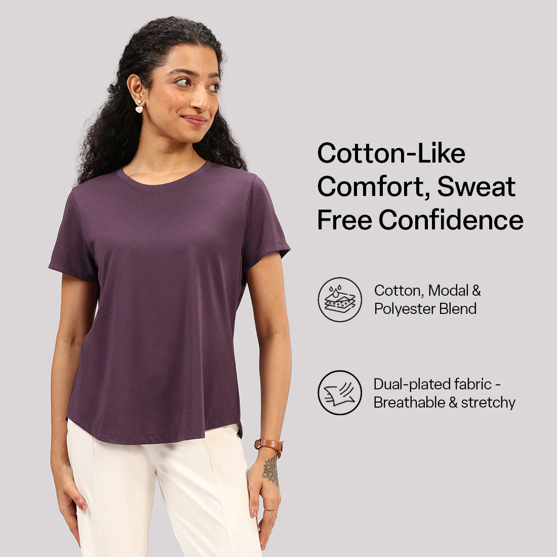 Cotton Pro Curved Hem Tee - Image 21