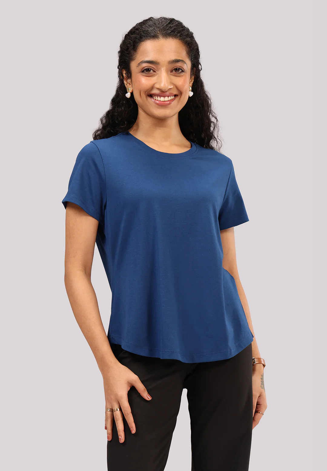 Cotton Pro Curved Hem Tee - Image 3