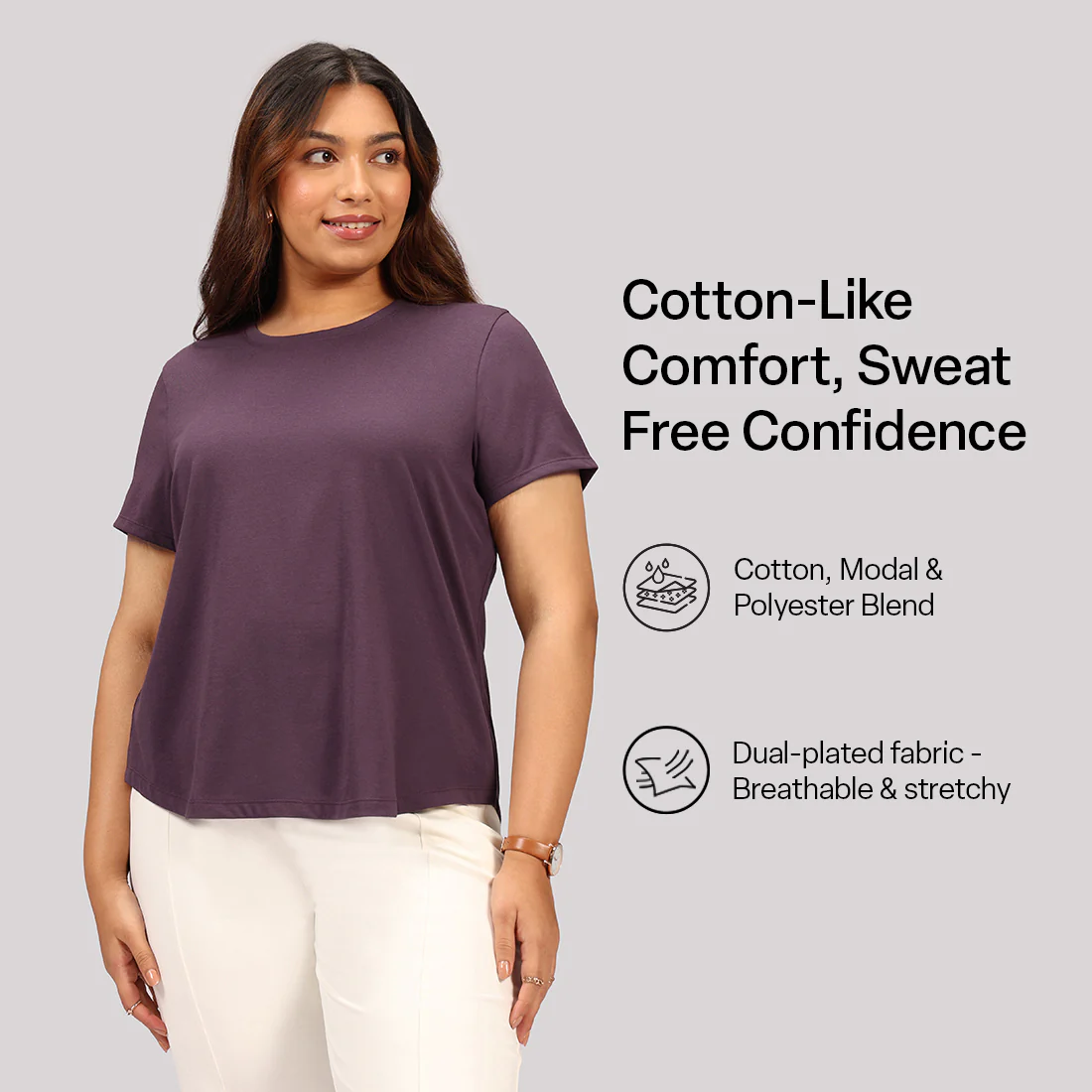 Cotton Pro Curved Hem Tee - Image 32