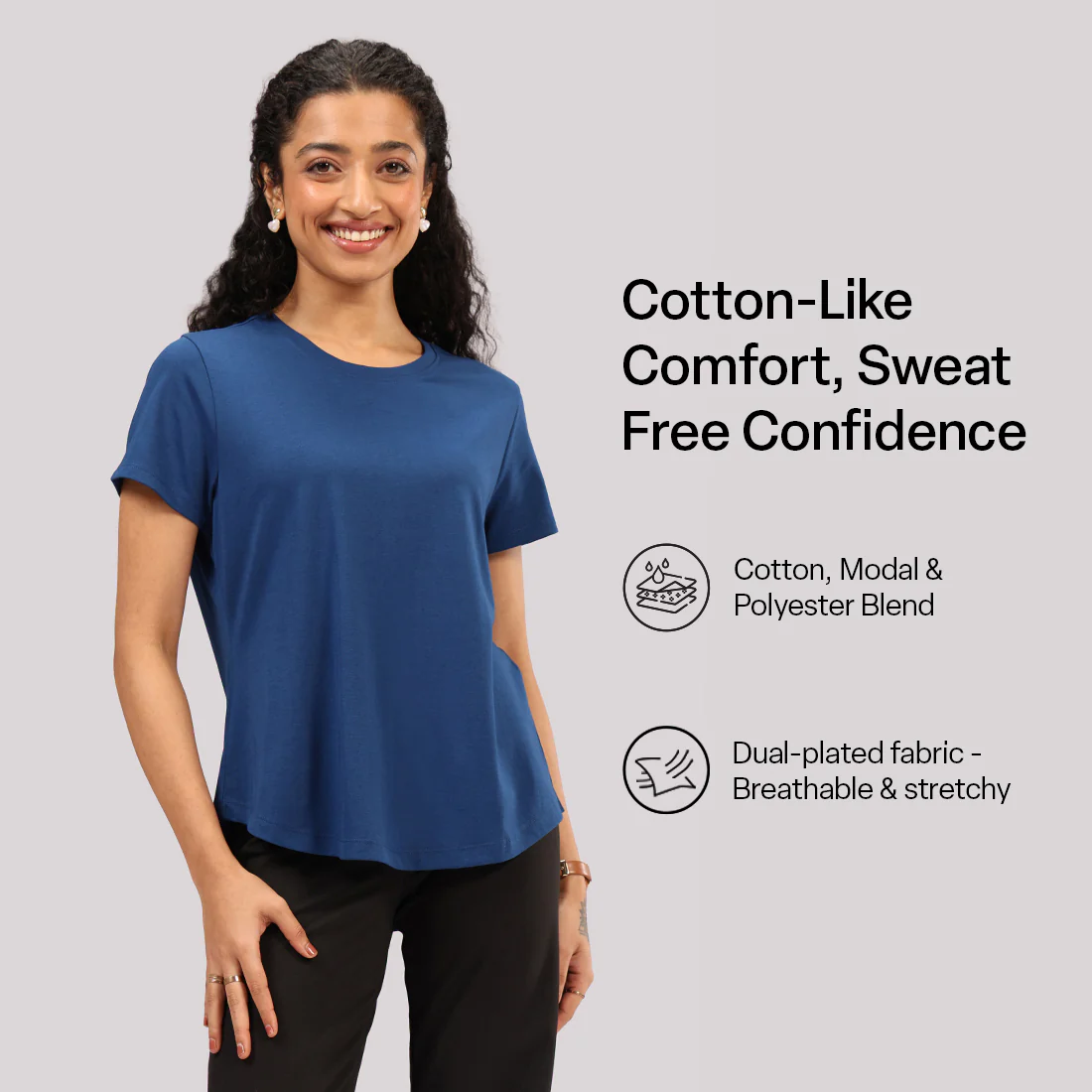 Cotton Pro Curved Hem Tee - Image 38