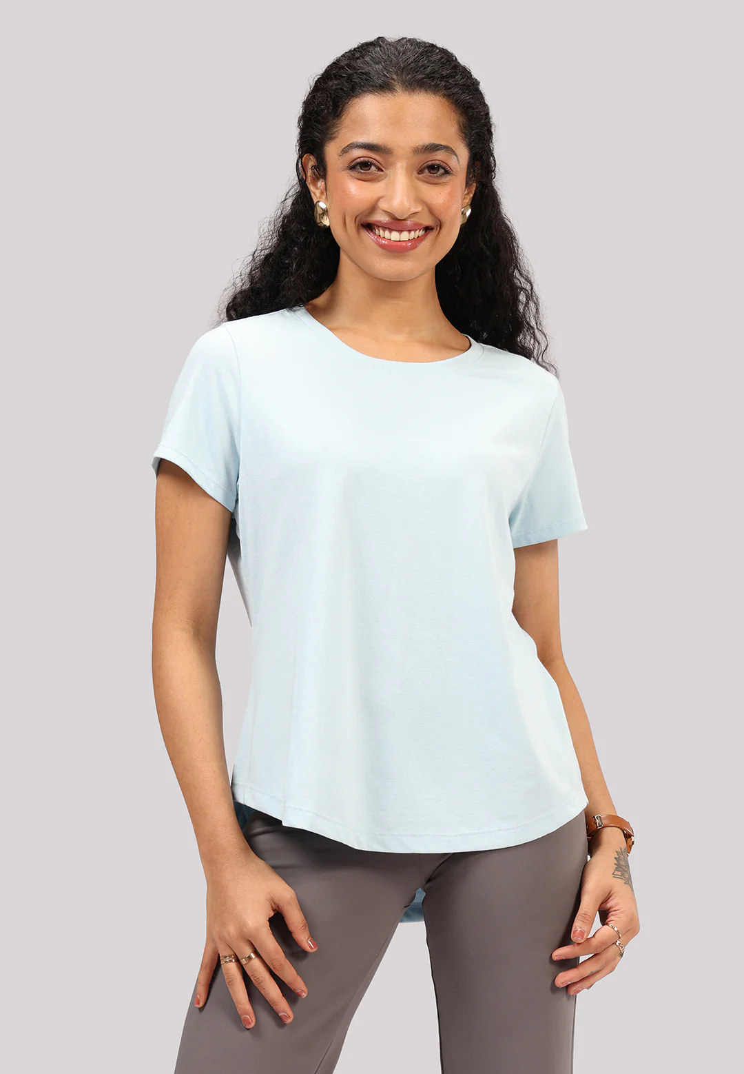 Cotton Pro Curved Hem Tee - Image 4