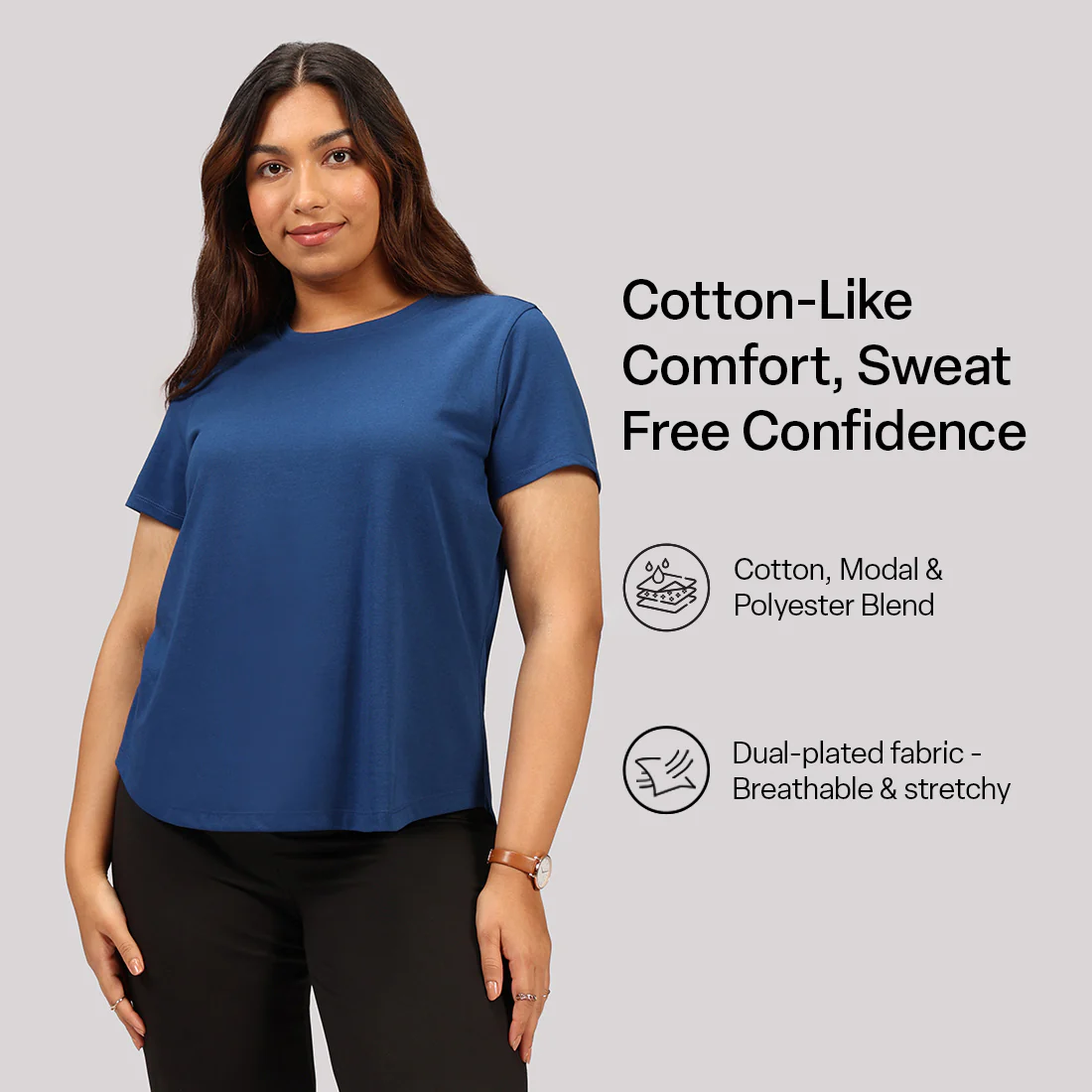 Cotton Pro Curved Hem Tee - Image 42