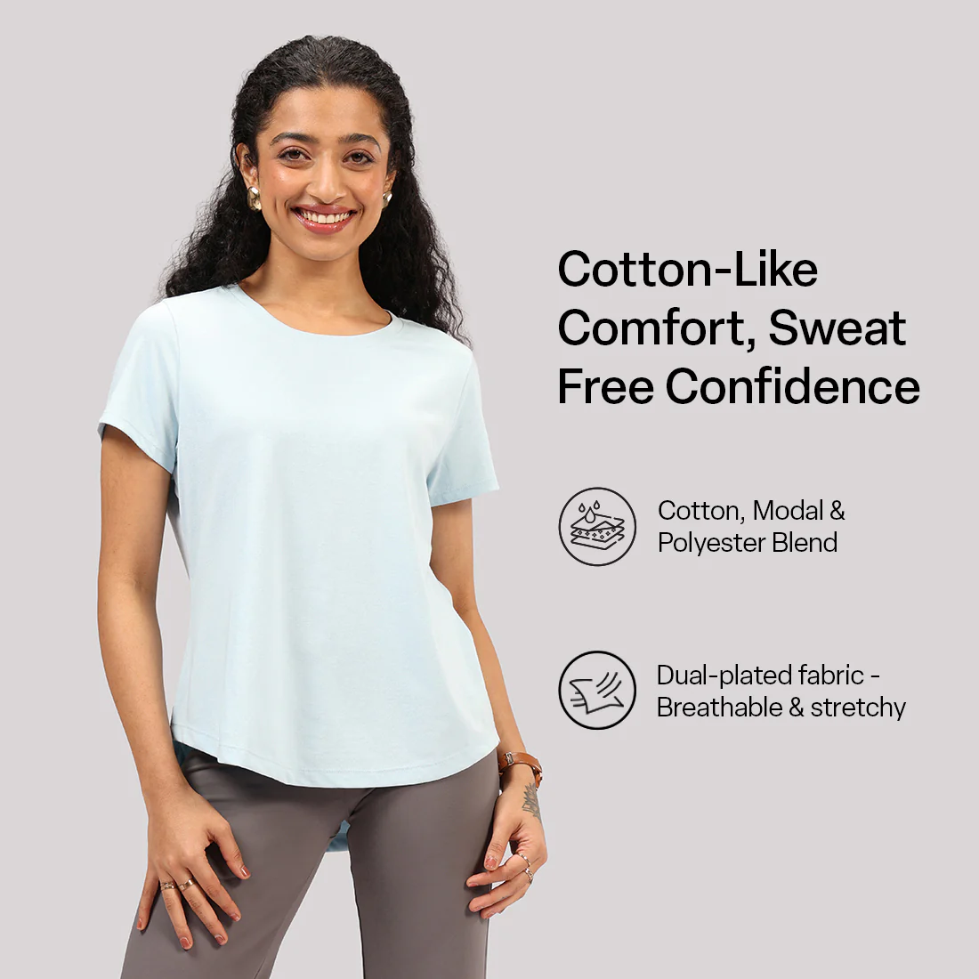 Cotton Pro Curved Hem Tee - Image 50