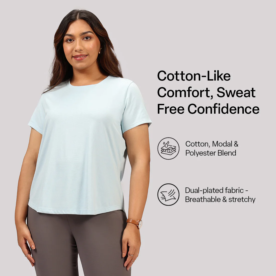 Cotton Pro Curved Hem Tee - Image 59