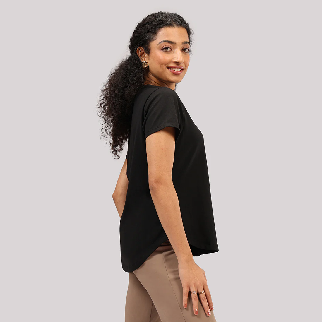 Cotton Pro Curved Hem Tee - Image 6