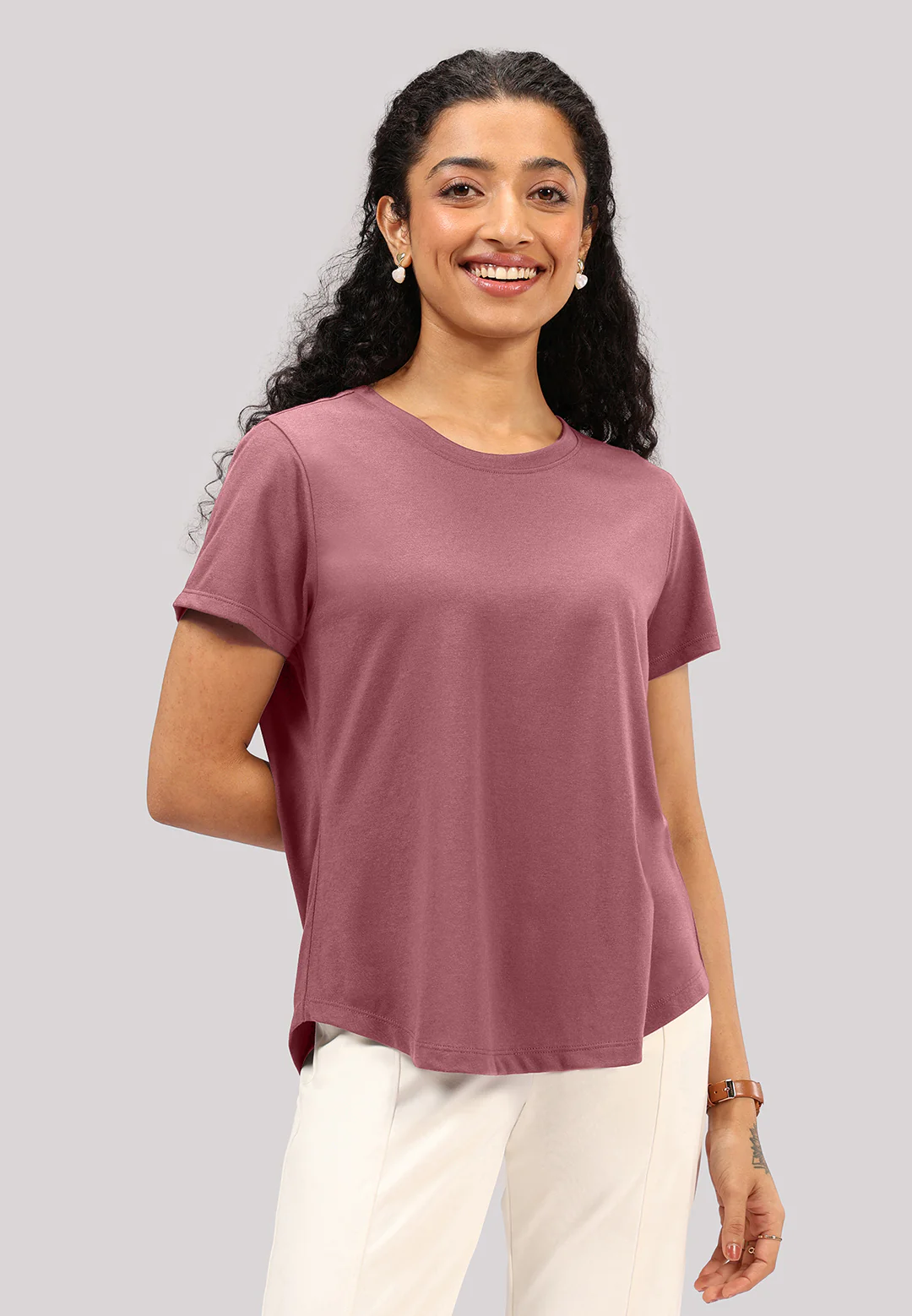 Cotton Pro Curved Hem Tee - Image 71