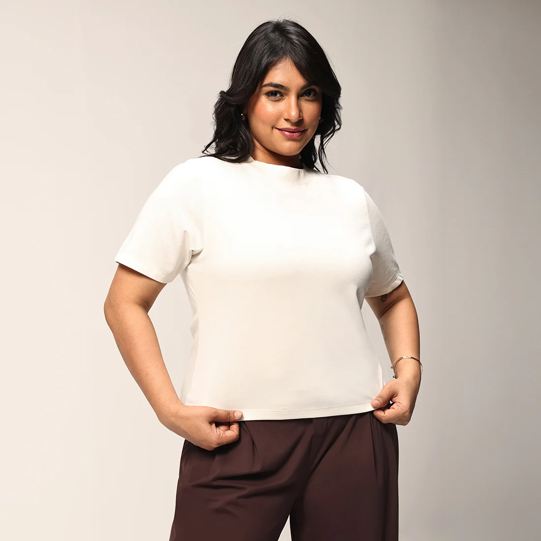 Cotton Pro High Neck Top - Image 103
