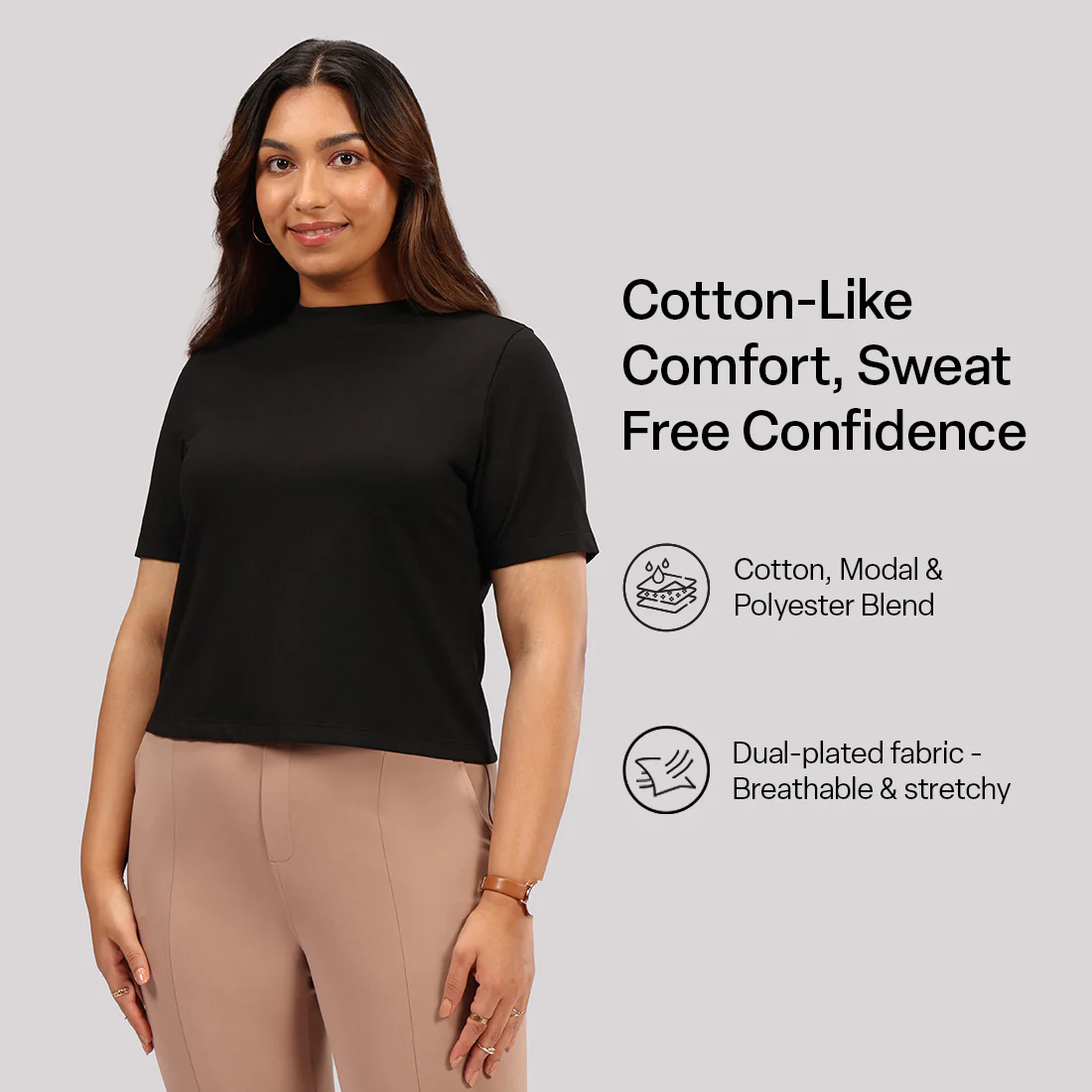 Cotton Pro High Neck Top - Image 14