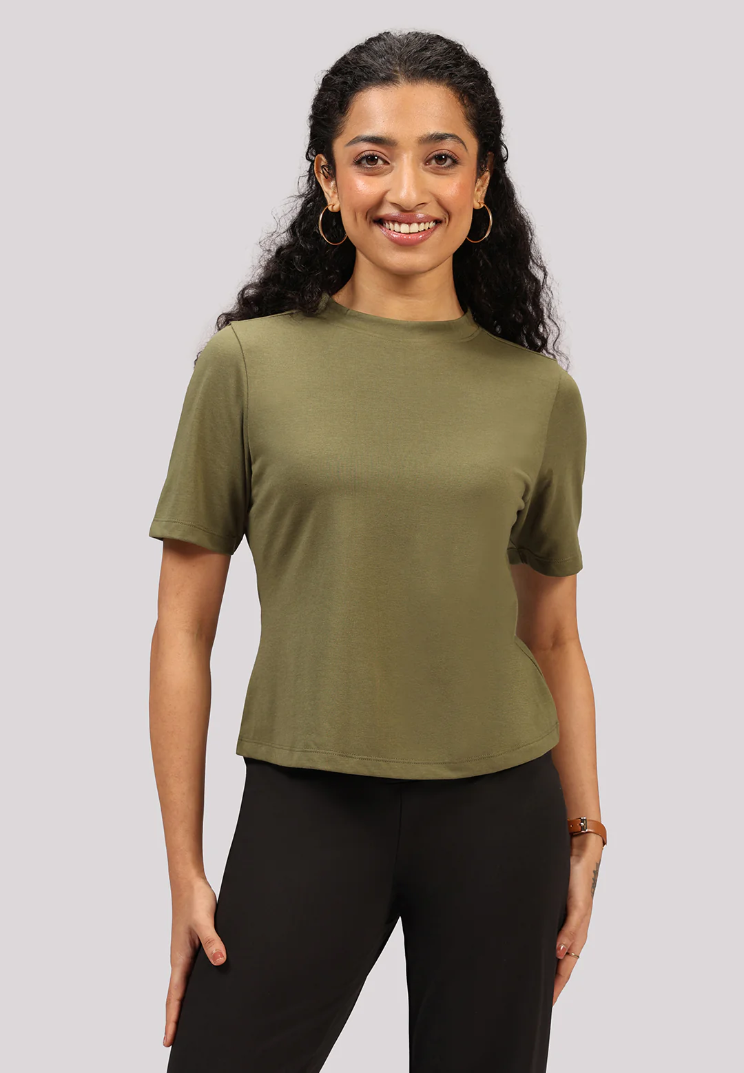 Cotton Pro High Neck Top - Image 2