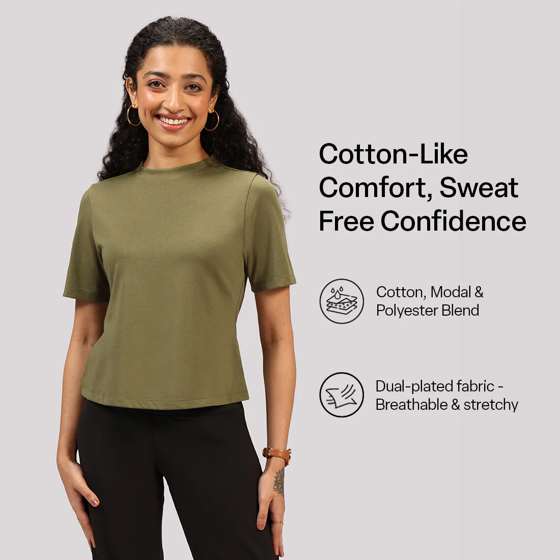 Cotton Pro High Neck Top - Image 20