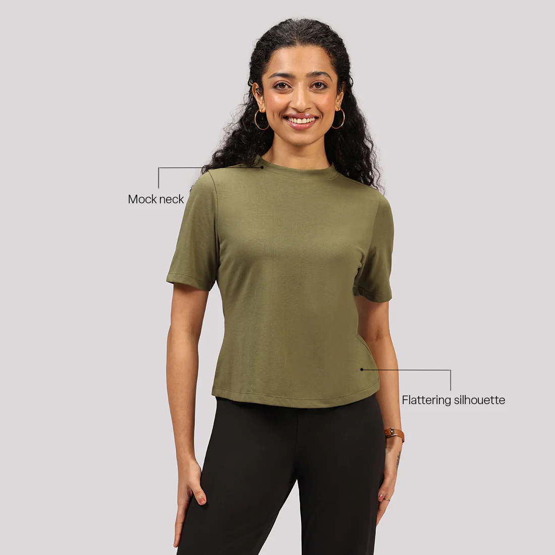 Cotton Pro High Neck Top - Image 23
