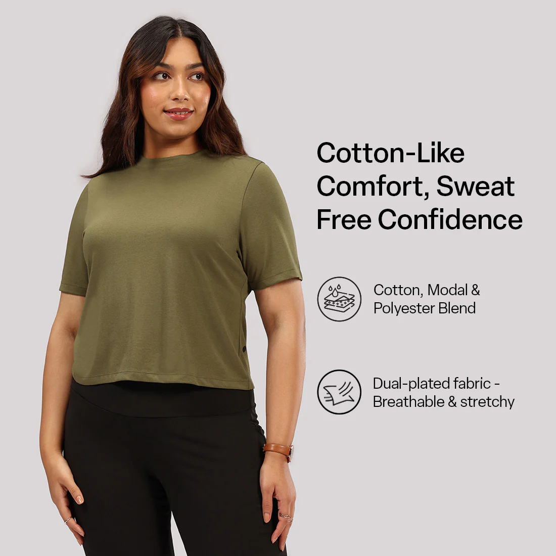 Cotton Pro High Neck Top - Image 31