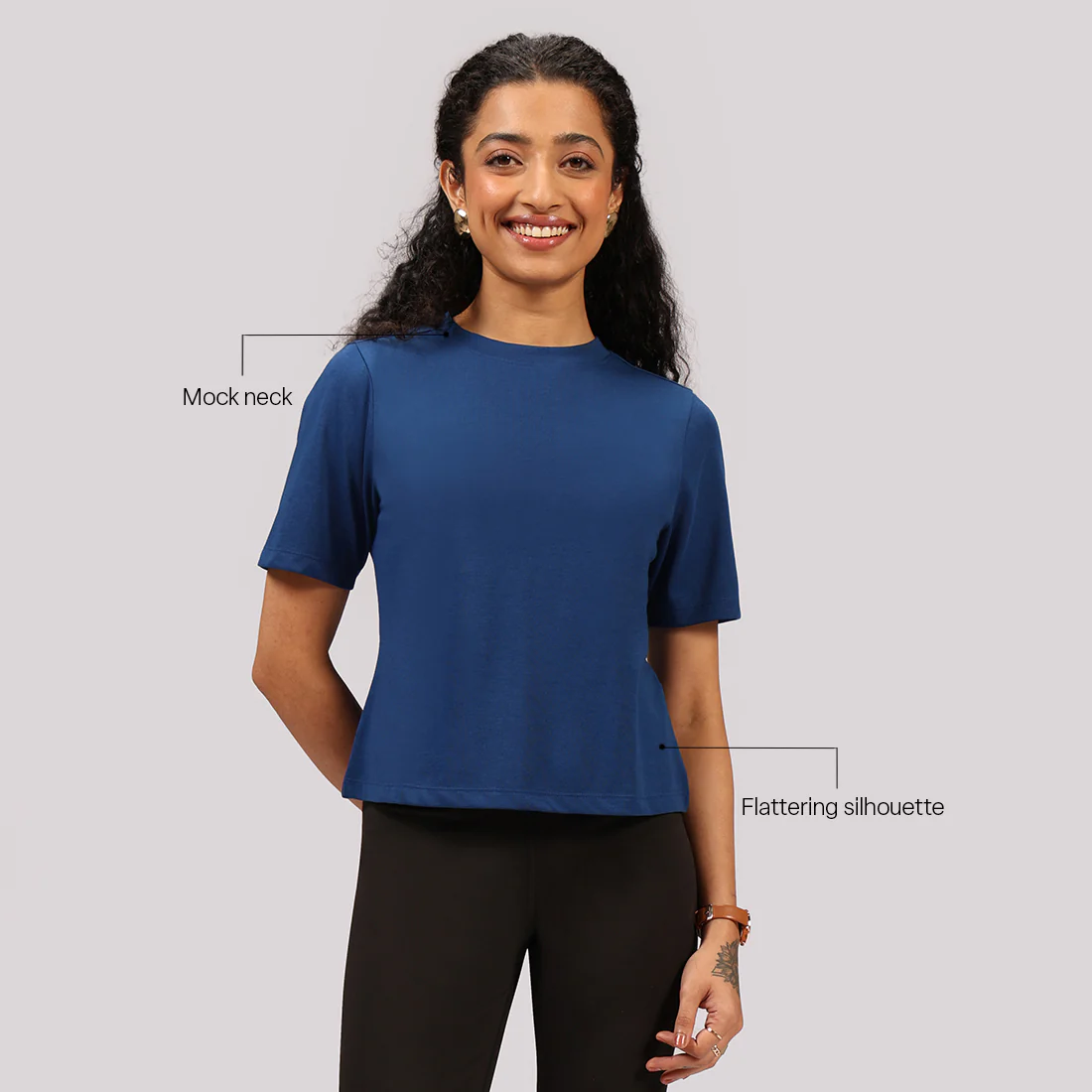 Cotton Pro High Neck Top - Image 33