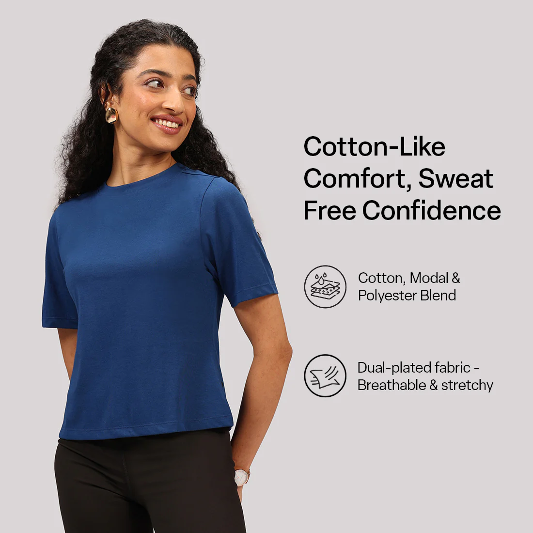 Cotton Pro High Neck Top - Image 38
