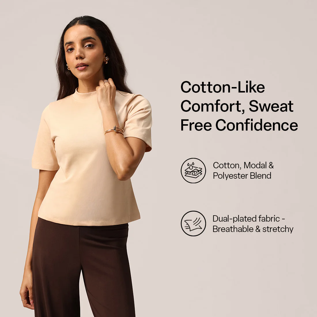 Cotton Pro High Neck Top - Image 58