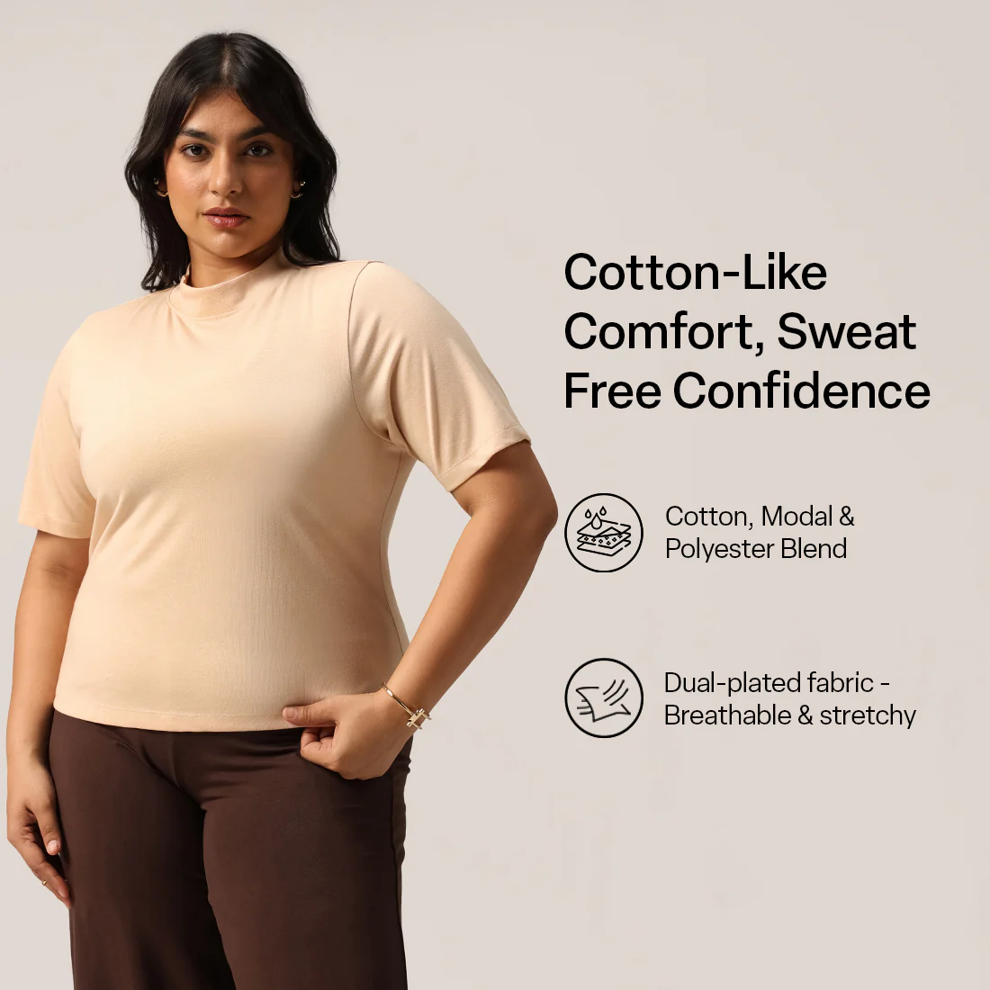 Cotton Pro High Neck Top - Image 66