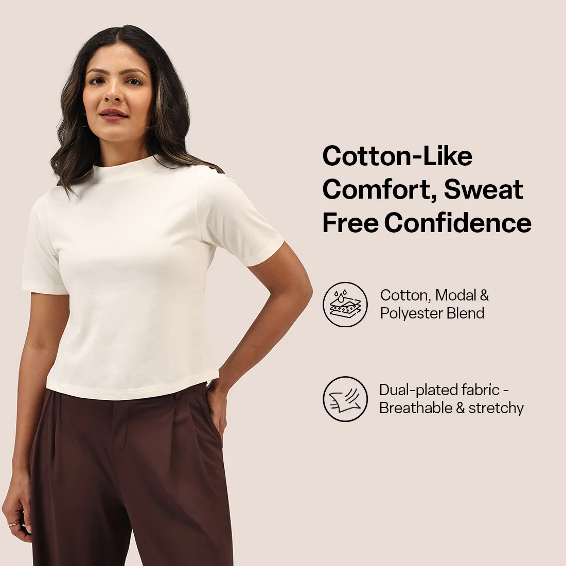 Cotton Pro High Neck Top - Image 93