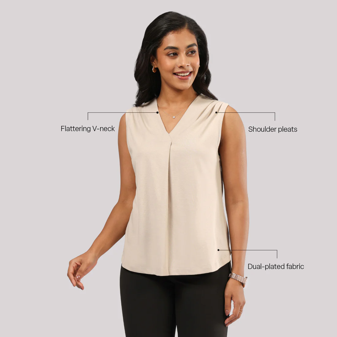 Cotton Pro Sleeveless Work Top - Image 4