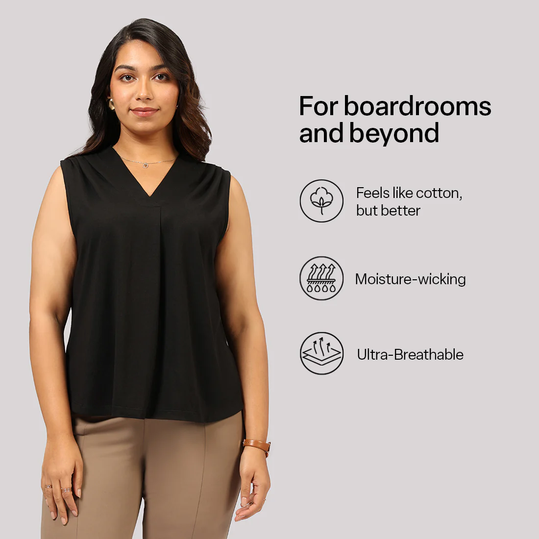 Cotton Pro Sleeveless Work Top - Image 45
