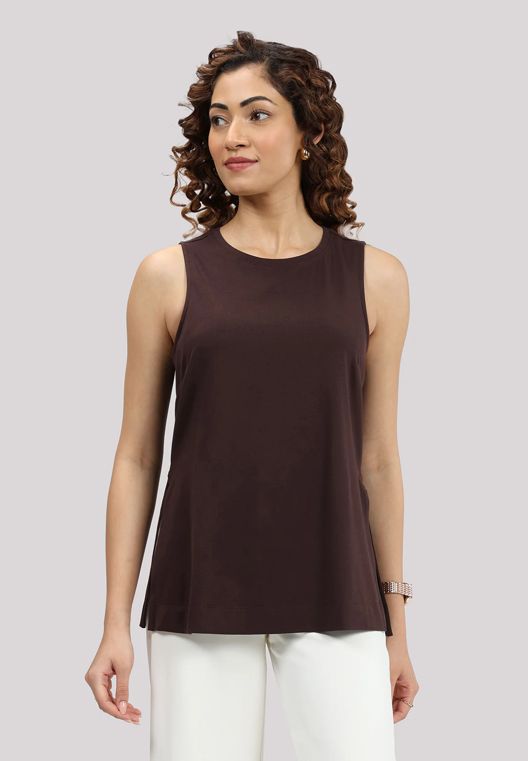 Last Tee Sleeveless Long Slit Top - Image 2