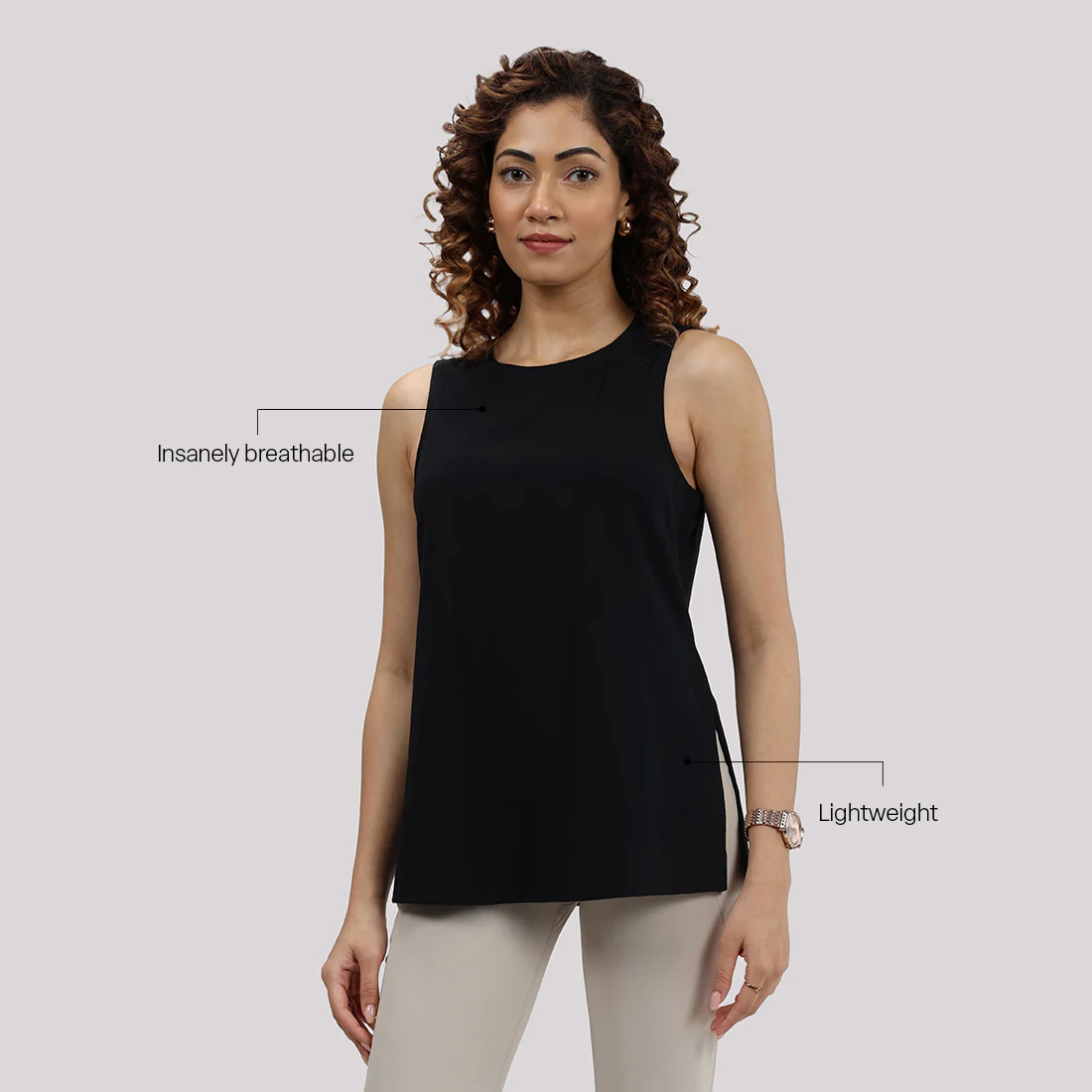 Last Tee Sleeveless Long Slit Top - Image 25